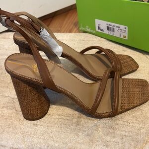 Sam Edelman Raffia Brown Heels